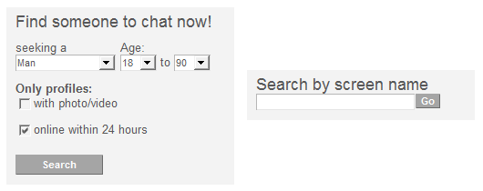 controls to search and filter chat members